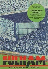 Fulham v Cambridge United 05-May-1984