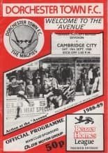 Dorchester Town v Cambridge City 10-Sep-1988