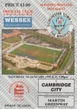 Dorchester Town v Cambridge City 07-Jan-1995