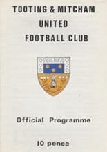 Tooting & Mitcham United v Camberley Town 27-Jan-1979