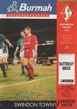 Swindon Town v Cambridge United 11-Jan-1992