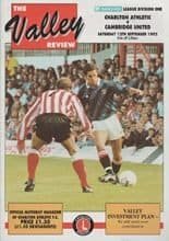 Charlton Athletic v Cambridge United 12-Sep-1992