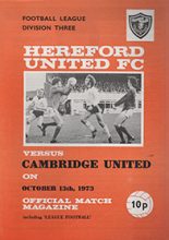 Hereford United v Cambridge United 13-Oct-1973