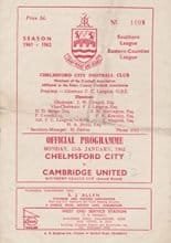 Chelmsford City v Cambridge United 15-Jan-1962
