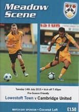 Lowestoft Town v Cambridge United 14-Jul-2015