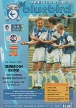 Cardiff City v Cambridge United 17-Oct-1998