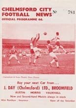 Chelmsford City v Cambridge United 19-Sep-1964