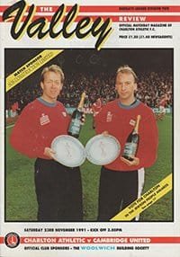 Charlton Athletic v Cambridge United 23-Nov-1991