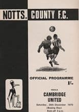 Notts County v Cambridge United 26-Dec-1970