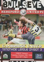 Hereford United v Cambridge United 29-Oct-1996