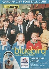 Cardiff City v Cambridge United 30-Apr-1994