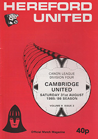 Hereford United v Cambridge United 31-Aug-1985