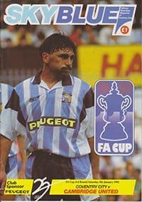 Coventry City v Cambridge United 04-Jan-1992