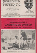 Hereford United v Cambridge United 05-Mar-1966