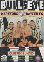 Hereford United v Cambridge United 09-Jan-1996