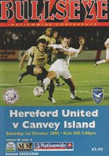 Hereford United v Canvey Island 01-Oct-2005