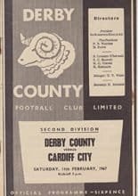 Derby County v Cardiff City 11-Feb-1967