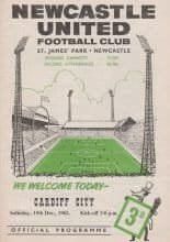 Newcastle United v Cardiff City 15-Dec-1962