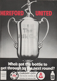 Hereford United v Cardiff City 15-Sep-1982