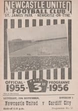 Newcastle United v Cardiff City  19-Nov-1955
