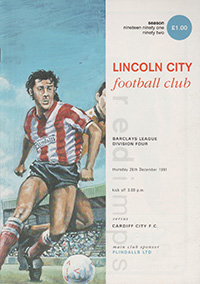 Lincoln City v Gillingham 04-Jan-1992