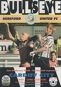 Hereford United v Cardiff City 26-Sep-1995