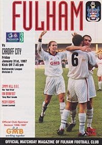 Fulham v Cardiff City 31-Jan-1997