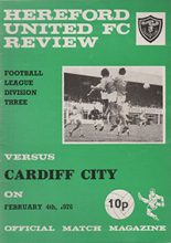 Hereford United v Cardiff City 04-Feb-1976