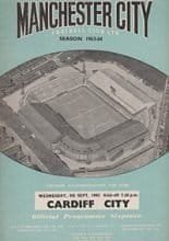 Manchester City v Cardiff City 04-Sep-1963