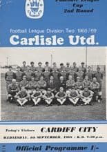 Carlisle United v Cardiff City 04-Sep-1968