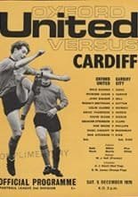 Oxford United v Cardiff City 05-Dec-1970