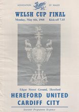 Hereford United v Cardiff City 06-May-1968