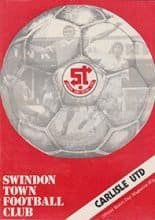 Swindon Town v Carlisle United 10-Mar-1980