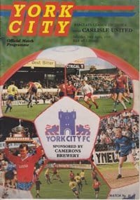 York City v Carlisle United 14-Apr-1990