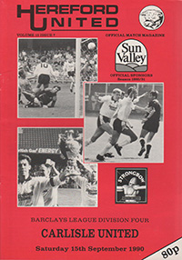 Hereford United v Carlisle United 15-Sep-1990