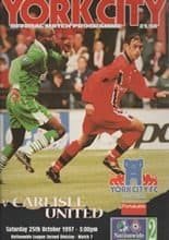York City v Carlisle United 25-Oct-1997