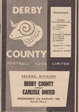Derby County v Carlisle United 31-Aug-1966