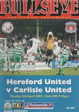 Hereford United v Carlisle United 05-Apr-2005