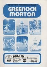 Greenock Morton v Glasgow Celtic 23-Dec-1978