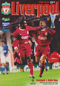 Liverpool v Celta Vigo 08-Dec-1998