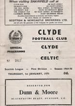 Clyde v Glasgow Celtic 01-Jan-1970