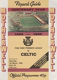 Motherwell v Glasgow Celtic 01-Mar-1986