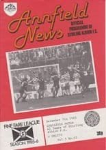 Stirling Albion v Glasgow Celtic 07-Dec-1985