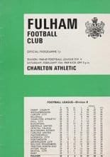 Fulham v Charlton Athletic 15-Feb-1969