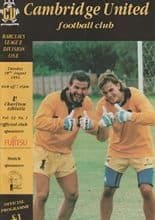 Cambridge United v Charlton Athletic 18-Aug-1992