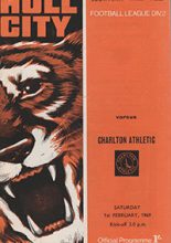 Hull City v Charlton Athletic 01-Feb-1969