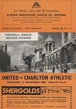 Oxford United v Charlton Athletic 21-Dec-1968