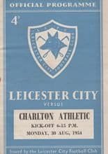 Leicester City v Charlton Athletic 30-Aug-1954