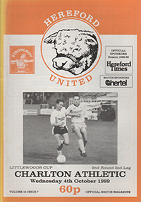 Hereford United v Charlton Athletic 04-Oct-1989