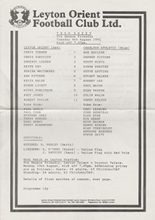 Leyton Orient v Charlton Athletic 04-Aug-1992